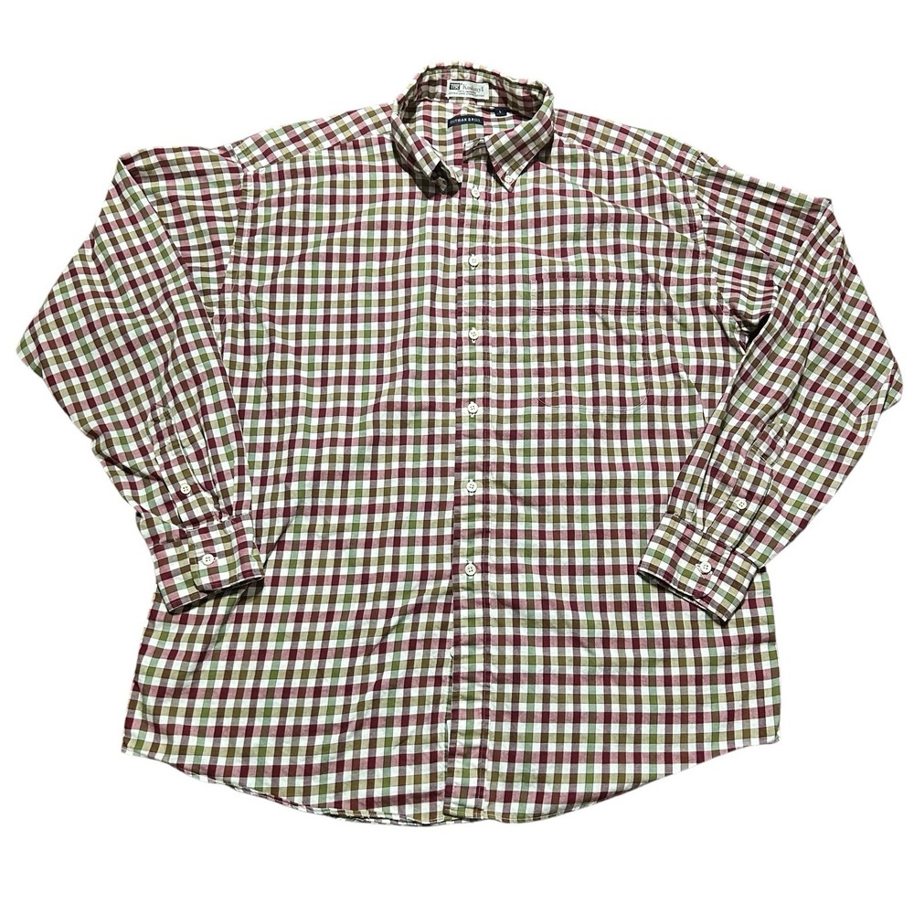 Vintage Gitman Bros Button Down Shirt Men's Large Plaid Kashmyl Cotton‎ USA